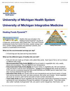 UMIM: Healing Foods Pyramid - Healthy Fats | University of