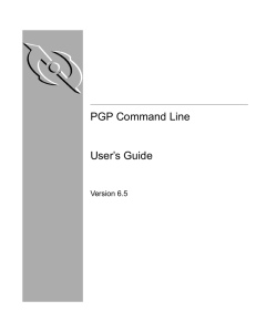 PGP Command Line User`s Guide