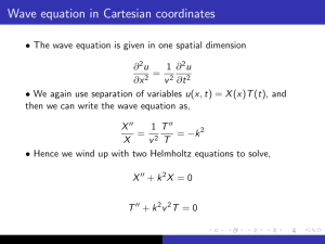 Wave equation in Cartesian coordinates