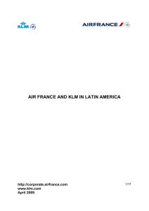 AIR FRANCE AND KLM IN LATIN AMERICA