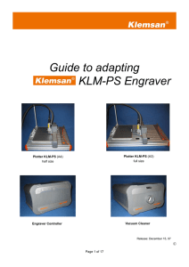 Guide to adapting KLM-PS Engraver