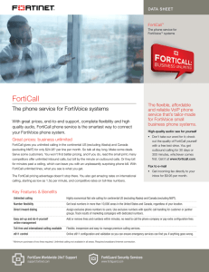 FortiCall Phone Service