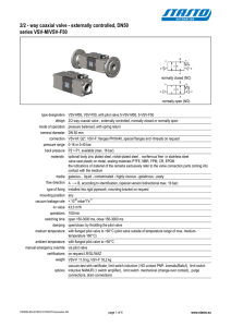 coaxialvalve series VSVF50