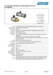 MK20 series coaxial control valve
