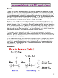 Antenna Switch for 2.4 GHz Applications
