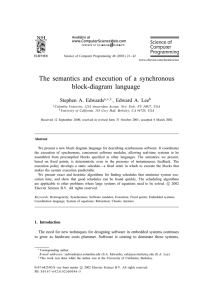 The semantics and execution of a synchronous block