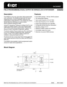 ICS252 Description Features Block Diagram