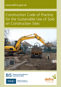 Construction Code of Practice for the Sustainable Use of Soils