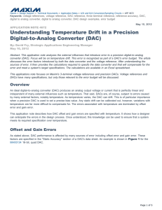 Understanding Temperature Drift in a Precision Digital-to