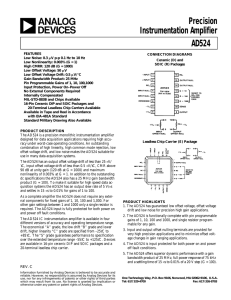 AD524 Precision Instrumentation Amplifier