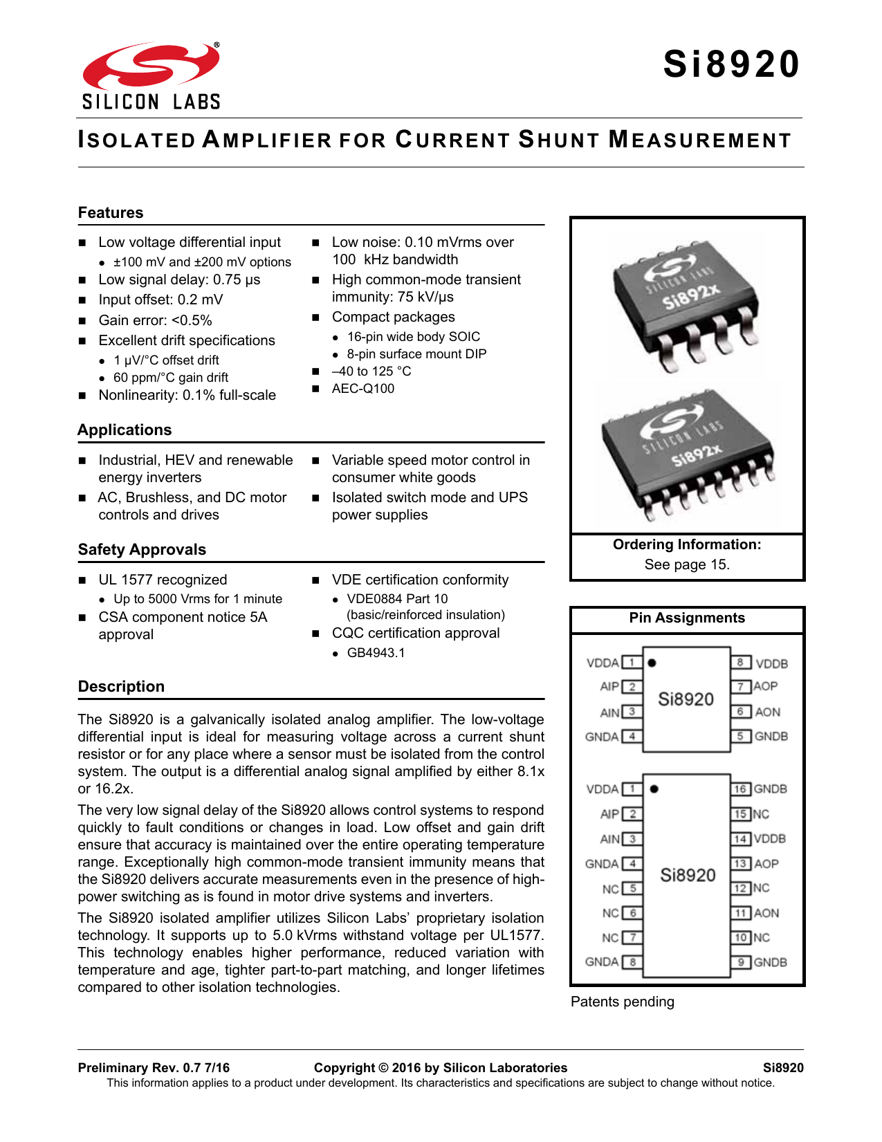 5 X SI2400-KS Silicon Laboratories - IC Isomodem System-Side 16-SOIC - Nuovi Originali
