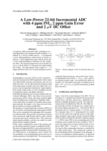 A Low-Power 22-bit Incremental ADC with 4 ppm INL, 2 ppm Gain