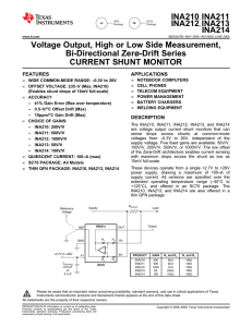 Voltage Output, High or Low Side Measurement, Bi