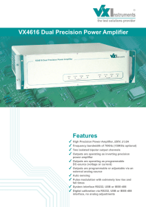 VX4616 Dual Precision Power Amplifier Features