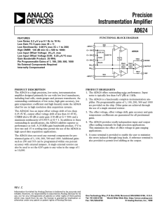 AD624 Precision Instrumentation Amplifier