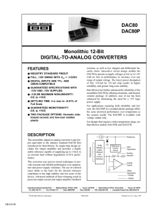 Monolithic 12-Bit Digital-to-Analog Converters