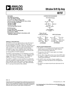 AD707 Ultralow Drift Op Amp