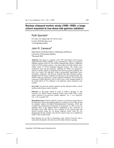 Nuclear shipyard worker study (1980–1988): a large cohort exposed