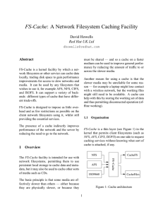 FS-Cache: A Network Filesystem Caching Facility