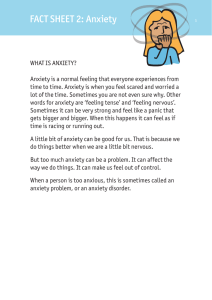 FACT SHEET 2: Anxiety