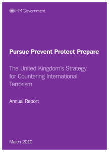 Pursue Prevent Protect Prepare The United Kingdom`s