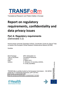 Transform Regulatory Framework - The European Institute for