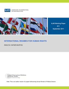 International Regimes for Human Rights