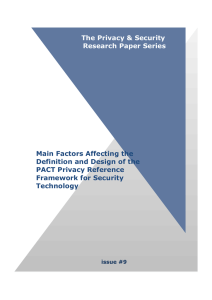 Main Factors Affecting the Definition and Design of