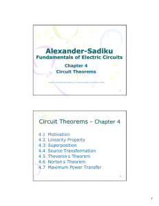 Alexander-Sadiku Fundamentals of Electric Circuits Chapter 4