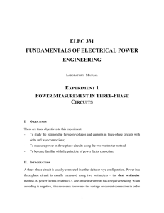 elec 331 fundamentals of electrical power engineering