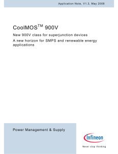 Application Note 900V CoolMOS C3