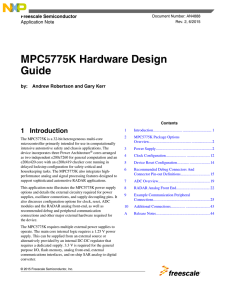 AN4888, MPC5775K Hardware Design - Application note