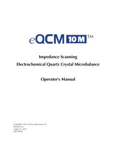 eQCM10 Operators Manual