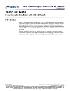 TN-00-33: Power Integrity Simulation with IBIS 5.0 Models