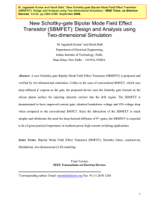 New Schottky-gate Bipolar Mode Field Effect Transistor