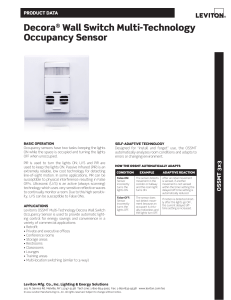 Decora® Wall Switch Multi-Technology Occupancy Sensor