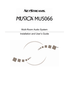 Multi-Room Audio System Installation and User`s Guide