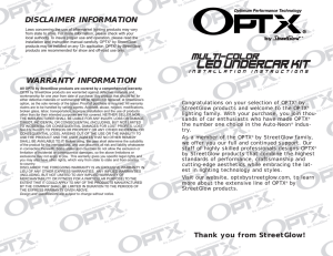 OPTX Multi Color LED Undercar kit