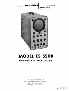 Model ES550B wide band 5MHz Oscilloscope