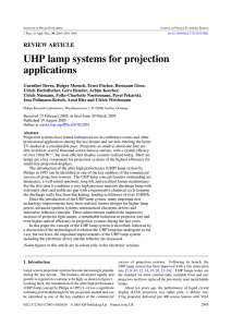 REVIEW ARTICLE: UHP lamp systems for projection applications