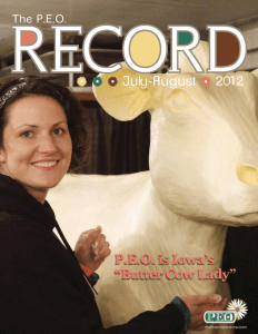 July-August P.E.O. is Iowa`s “Butter Cow Lady”