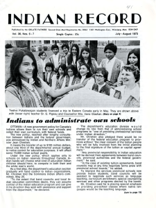 indian record - Algoma University Archives