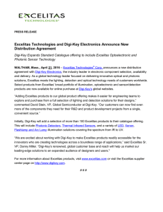 Excelitas Technologies and Digi-Key Electronics Announce New