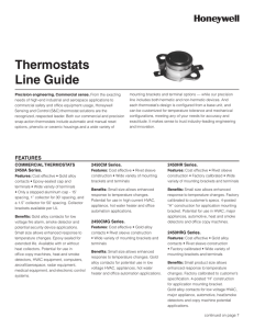 Thermostats line Guide