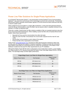 Technical Brief: Power Line Filtering Solutions for Single