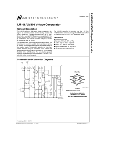 LM106/LM306 Voltage Comparator