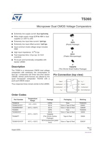 Micropower Dual CMOS Voltage Comparators