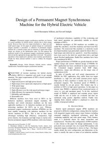 Design of a Permanent Magnet Synchronous Machine for the Hybrid