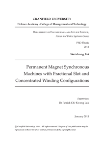 Permanent Magnet Synchronous Machines with Fractional Slot and