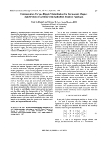 Commutation Torque Ripple Minimization for Permanent Magnet